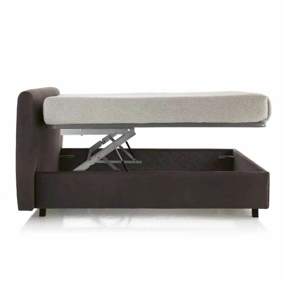 Modern padded double bed with lift box 160x190 / 200cm Mia Viadurini