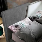 Modern Upholstered Double Bed with Quilted or Smooth Design - Aftamo Viadurini