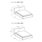 Modern Upholstered Double Bed with Quilted or Smooth Design - Aftamo Viadurini