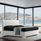 Modern Double Bed in Faux Leather with Storage - Ozzano Viadurini