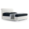 Modern Double Bed in Faux Leather with Contentiore - Ozzano