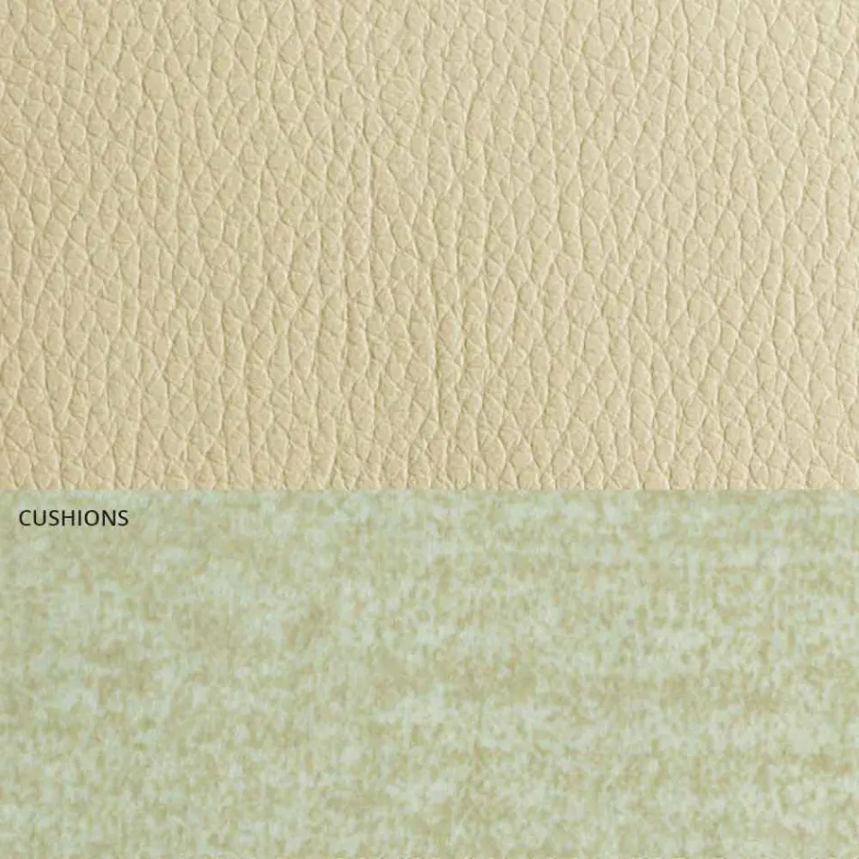 Modern Double Bed in Leatherette and Fabric Made in Italy - Zeldo Viadurini