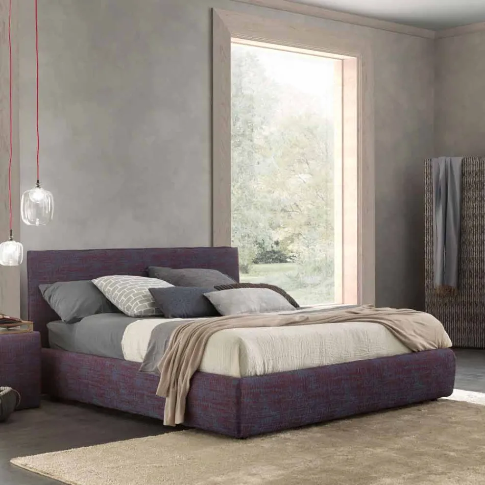 Modern double bed, without storage, Gaya New by Bolzan Viadurini