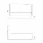 Modern double bed, without storage, Kate by Bolzan Viadurini