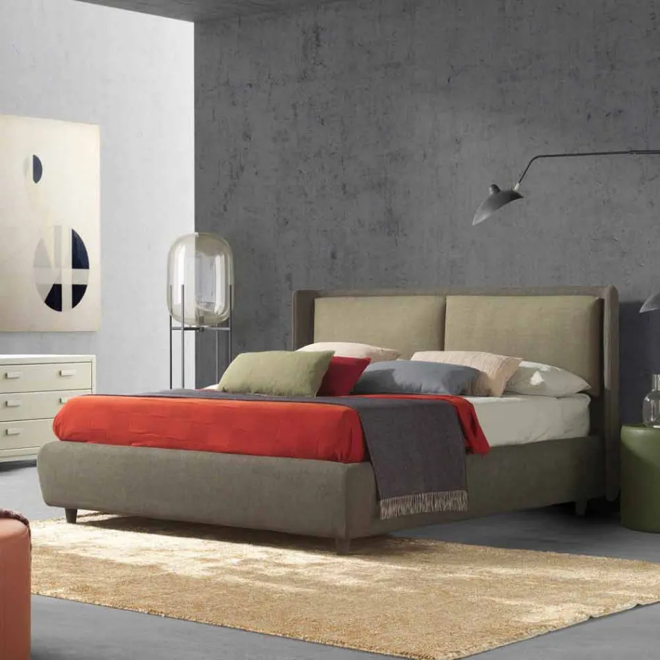 Modern double bed, without storage, Kate by Bolzan Viadurini