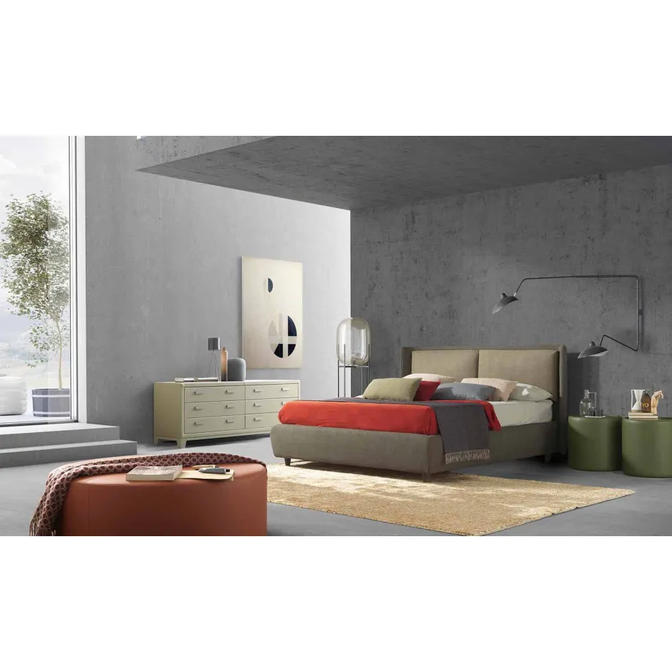 Modern double bed, without storage, Kate by Bolzan Viadurini