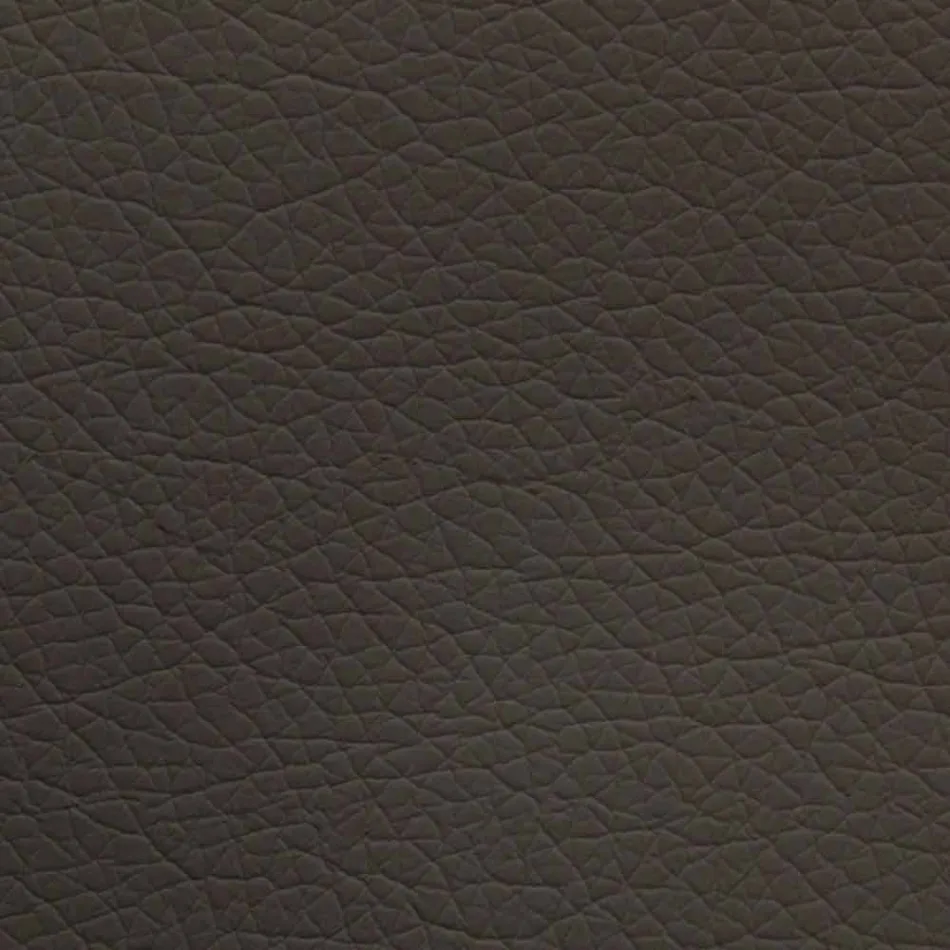 Double Bed Covered in Imitation Leather with Feet Made in Italy - Nurzio Viadurini