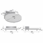 Modern Round Double Bed with Angular Headboard Made in Italy - Tima Viadurini