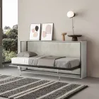 Horizontal Foldaway Single Bed Made in Italy - Collaborative Viadurini