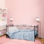 Single Bed with Coordinated Iron Structure Made in Italy - Lillo Viadurini