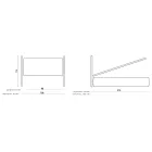 Single Bed with Padded Headboard and Feet Made in Italy - Aaron Viadurini