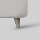 Single Bed with Padded Headboard and Feet Made in Italy - Aaron Viadurini