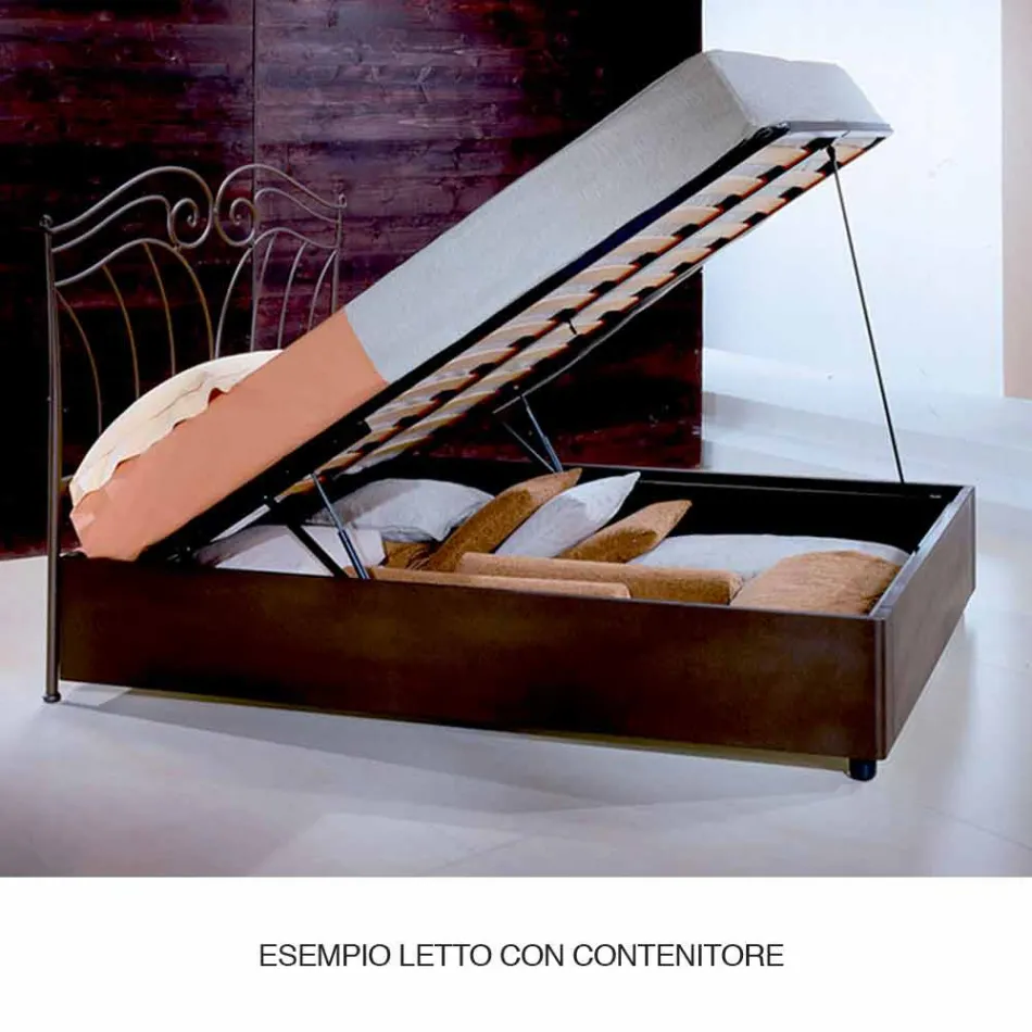 Single Bed in Wrought Iron Garofano Viadurini