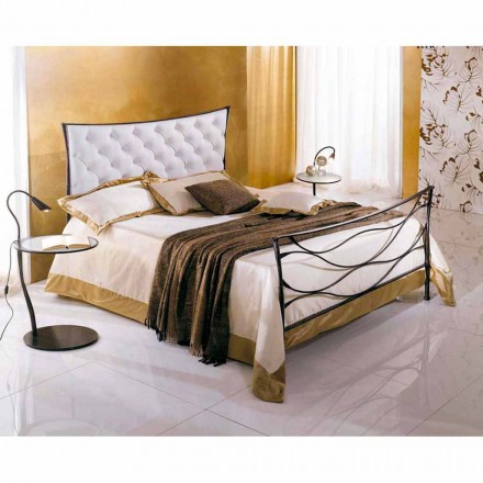 Single Bed in Wrought Iron Hydra Capitonnè Viadurini