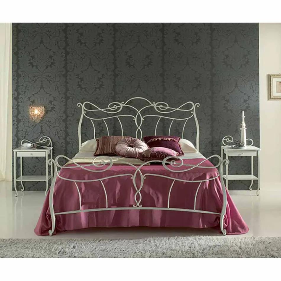 Single Bed in Wrought Iron Venus Viadurini