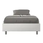 Queen-Sized Bed 120x200 cm Upholstered in Faux Leather Made in Italy - Athlete Viadurini