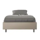 Queen-Sized Bed 120x200 cm Upholstered in Faux Leather Made in Italy - Athlete Viadurini