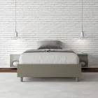 Queen-Sized Bed 120x200 cm Upholstered in Faux Leather Made in Italy - Athlete Viadurini