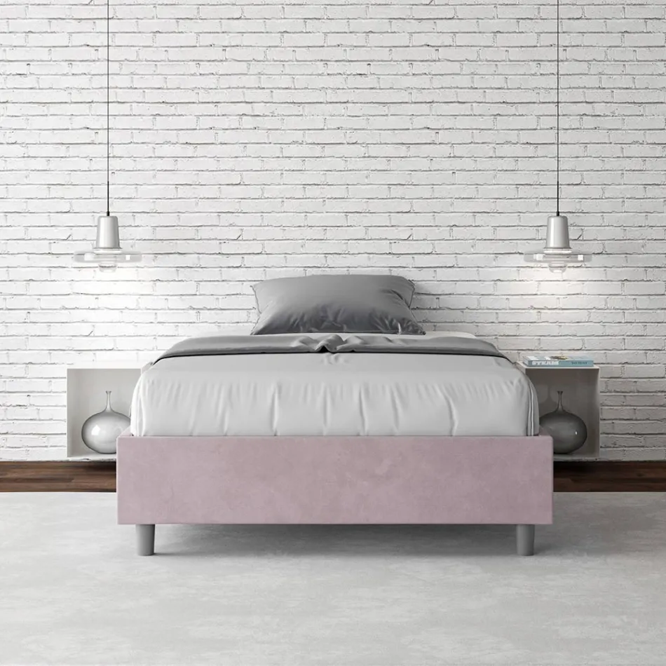 Queen-Sized Bed 140x200 cm Covered in Microfiber Made in Italy - Athlete Viadurini