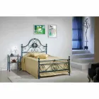Bed queen size wrought iron crushed Gloria Design Viadurini