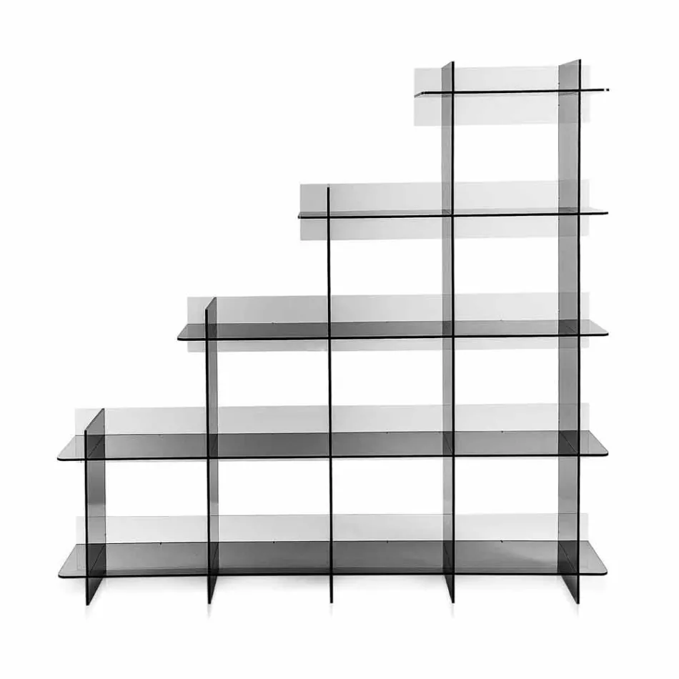 Smoke wall book Sfera3 L180 x H180 x P30 cm, made in Italy Viadurini