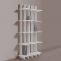 Shabby Chic Wall Bookcase in Ash Wood of Modern Design - Babele