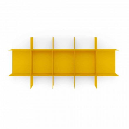 Modular Design Wall Bookcase in Metal Various Colors - Roger Viadurini
