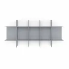 Modular Design Wall Bookcase in Metal Various Colors - Roger Viadurini