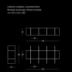 Modular Design Wall Bookcase in Metal Various Colors - Roger Viadurini