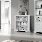 Bookcase with 3 Open Compartments in Veneered Wood Made in Italy - Epona Viadurini