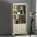 Bookcase with 4 compartments and 2 doors Made of wood Made in Italy - Eastre