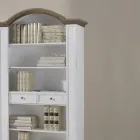 Bookcase with 6 open compartments and 2 drawers Made in Italy - Flora Viadurini