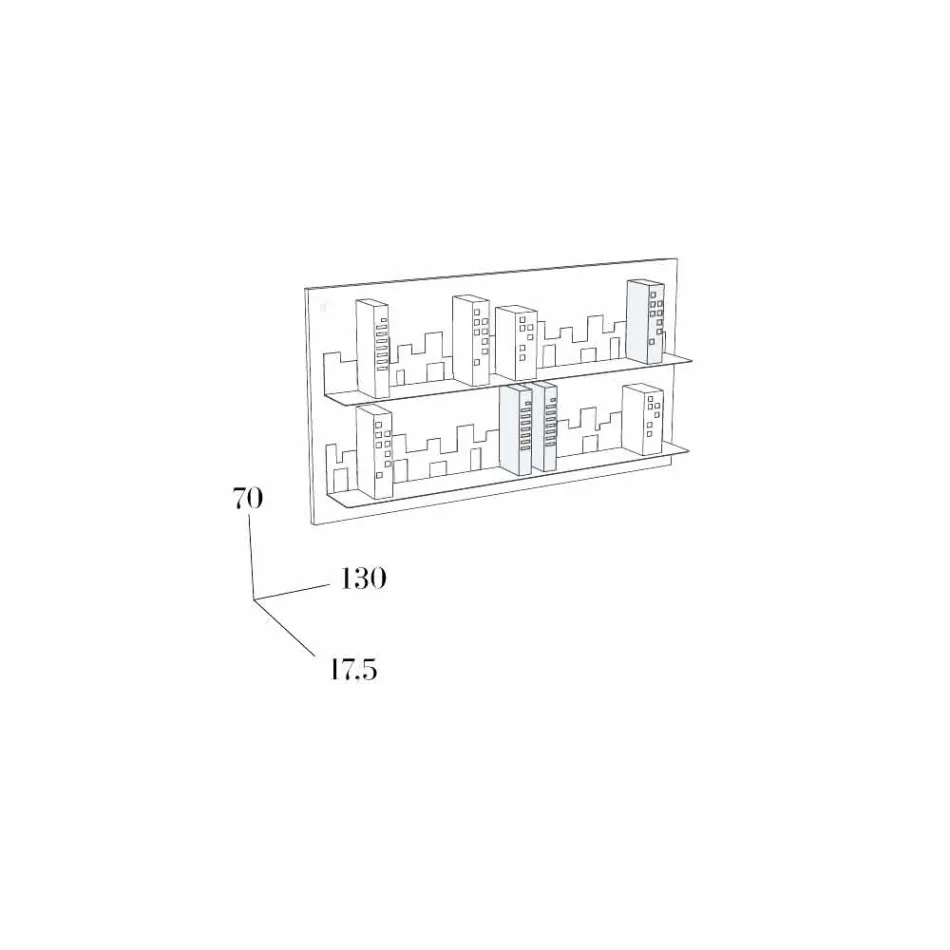 Library to Hang Skyline 130x70 Mabele Viadurini