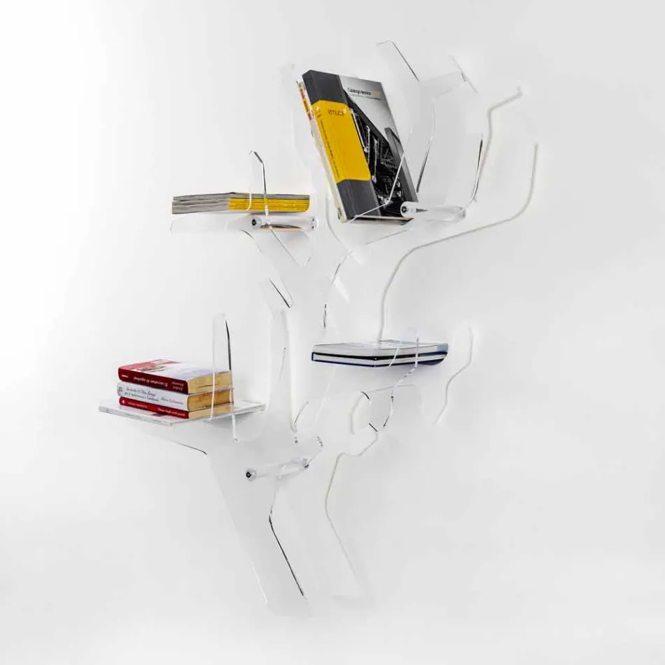 Contemporary white wall shelf Carol, made in Italy Viadurini