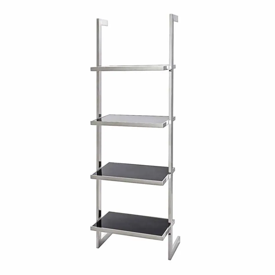 Wall and steel bookcase in design 60x180x44cm Tafre Viadurini