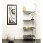 Wall and steel bookcase in design 60x180x44cm Tafre Viadurini