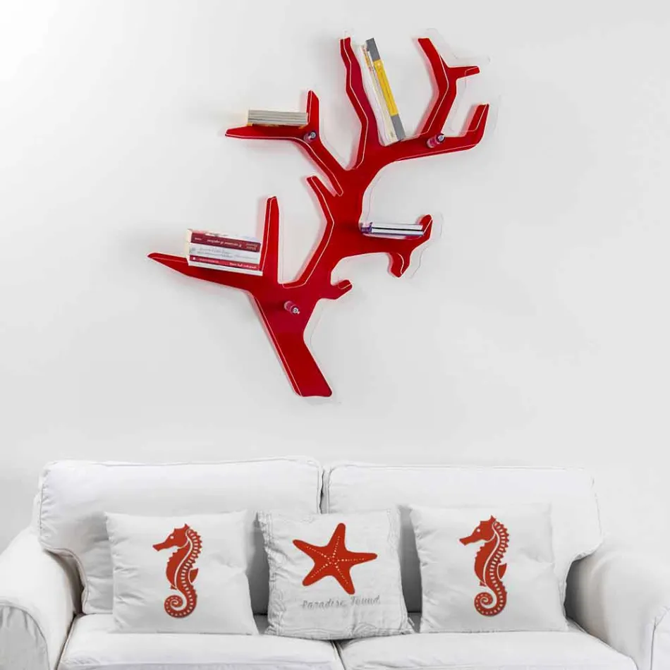 Contemporary red design wallcover for Carol, made in Italy Viadurini