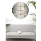Round Wall Bookcase in Gold or Silver Plexiglass Made in Italy - Lizzy Viadurini