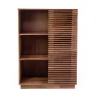 Living Room Bookcase Made of Acacia Wood - Vortice Viadurini