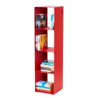 Black, Red, White or Gray Iron Modern Floor Bookcase Made in Italy - Pls Viadurini