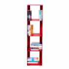 Black, Red, White or Gray Iron Modern Floor Bookcase Made in Italy - Pls Viadurini