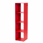Black, Red, White or Gray Iron Modern Floor Bookcase Made in Italy - Pls Viadurini