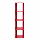 Black, Red, White or Gray Iron Modern Floor Bookcase Made in Italy - Pls Viadurini