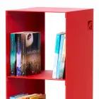 Black, Red, White or Gray Iron Modern Floor Bookcase Made in Italy - Pls Viadurini