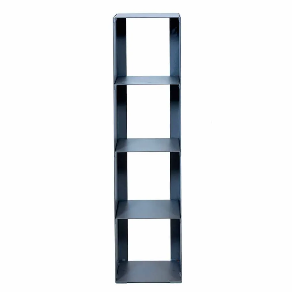 Black, Red, White or Gray Iron Modern Floor Bookcase Made in Italy - Pls Viadurini