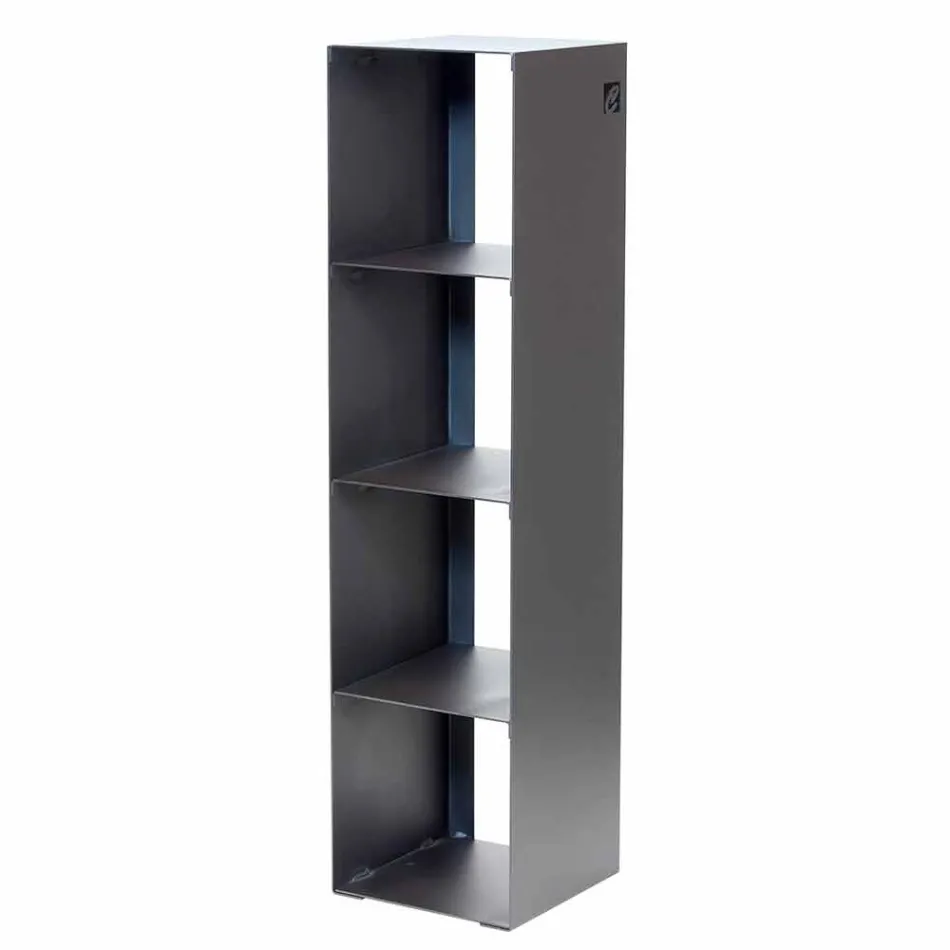 Black, Red, White or Gray Iron Modern Floor Bookcase Made in Italy - Pls Viadurini