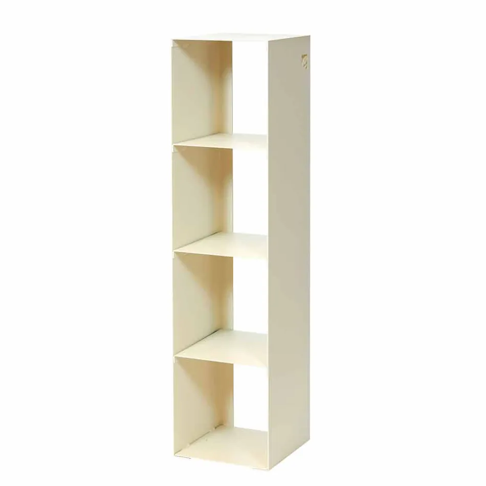 Black, Red, White or Gray Iron Modern Floor Bookcase Made in Italy - Pls Viadurini