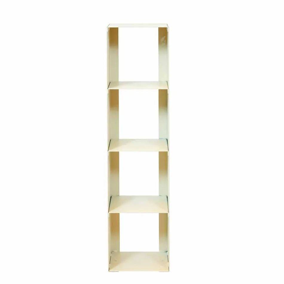 Black, Red, White or Gray Iron Modern Floor Bookcase Made in Italy - Pls Viadurini