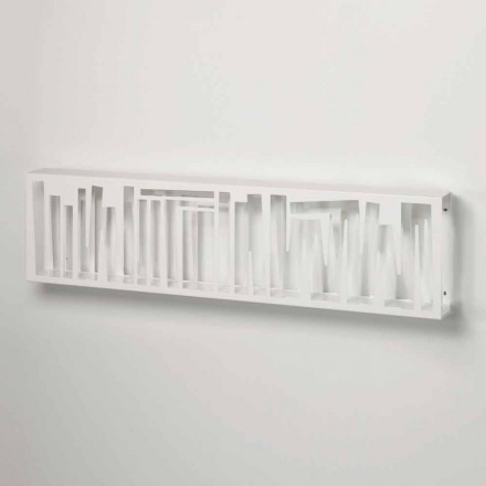 Modern Design Wall Bookcase in White Metal Made in Italy - Bolivia Viadurini