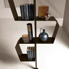Painted Metal Bookcase with Adjustable Legs Made in Italy - Fernanda Viadurini